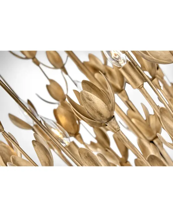 Flora LED Chandelier in Burnished Gold - Image 7