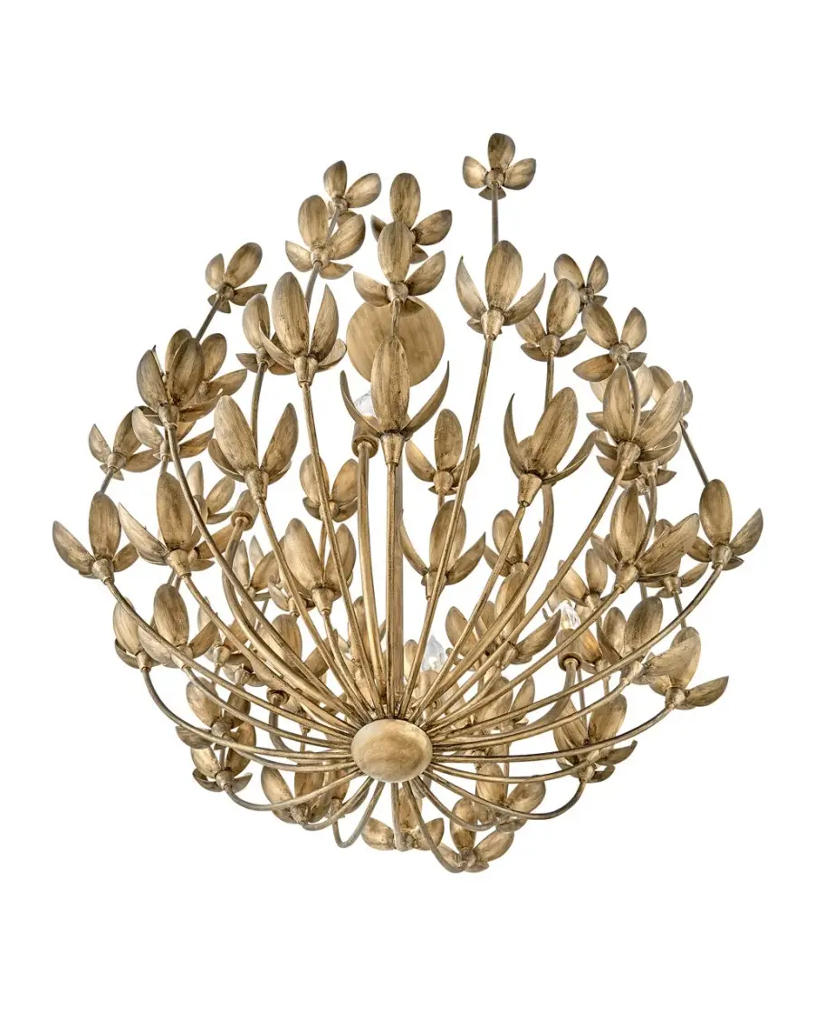 Flora LED Chandelier in Burnished Gold - Image 8