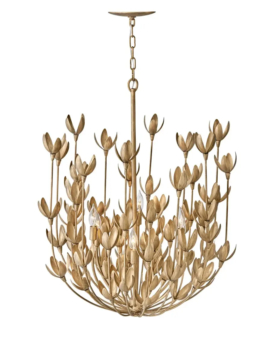 Flora LED Chandelier in Burnished Gold - Image 10