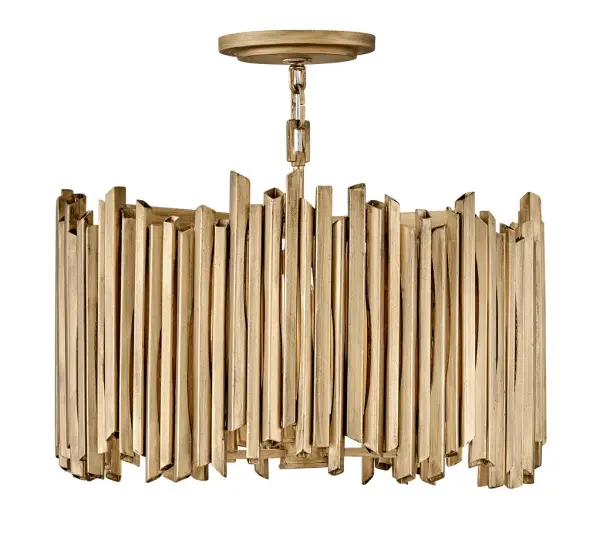 Gleaming with both natural and glam influences, Roca makes a dramatic statement. Part of the Lisa McDennon Collection, this dazzling design stands apart with its striking sculptural silhouette. Roca radiates an edgy organic elegance with handmade, hand-painted square rods in Burnished Gold. - alternate view