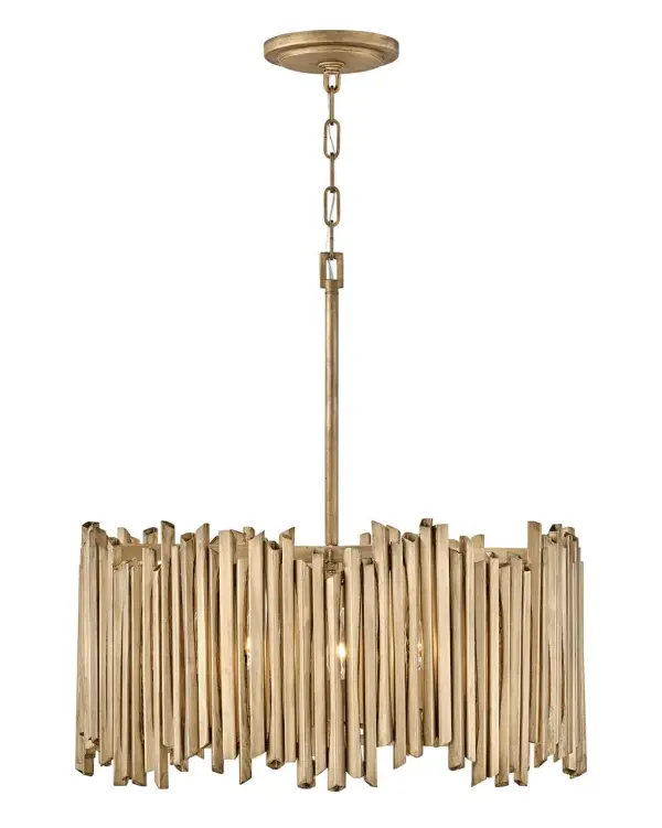 Gleaming with both natural and glam influences, Roca makes a dramatic statement. Part of the Lisa McDennon Collection, this dazzling design stands apart with its striking sculptural silhouette. Roca radiates an edgy organic elegance with handmade, hand-painted square rods in Burnished Gold.