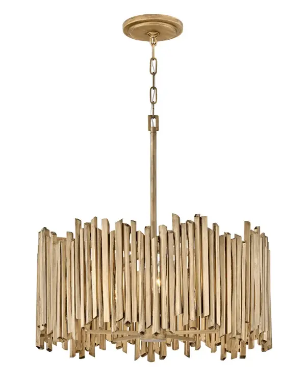 Gleaming with both natural and glam influences, Roca makes a dramatic statement. Part of the Lisa McDennon Collection, this dazzling design stands apart with its striking sculptural silhouette. Roca radiates an edgy organic elegance with handmade, hand-painted square rods in Burnished Gold. - alternate view
