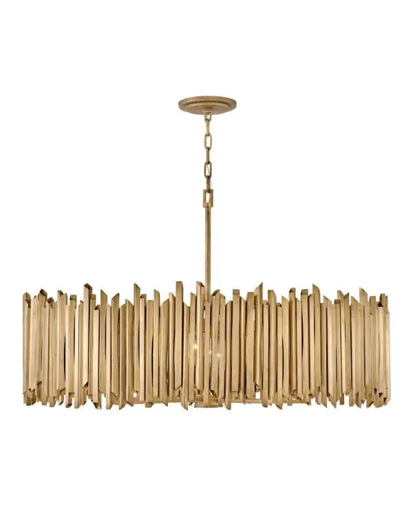 Gleaming with both natural and glam influences, Roca makes a dramatic statement. Part of the Lisa McDennon Collection, this dazzling design stands apart with its striking sculptural silhouette. Roca radiates an edgy organic elegance with handmade, hand-painted square rods in Burnished Gold. - alternate view