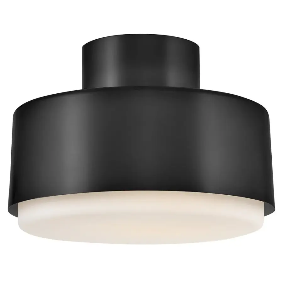 Cedric LED Semi-Flush Mount in Black - Image 1