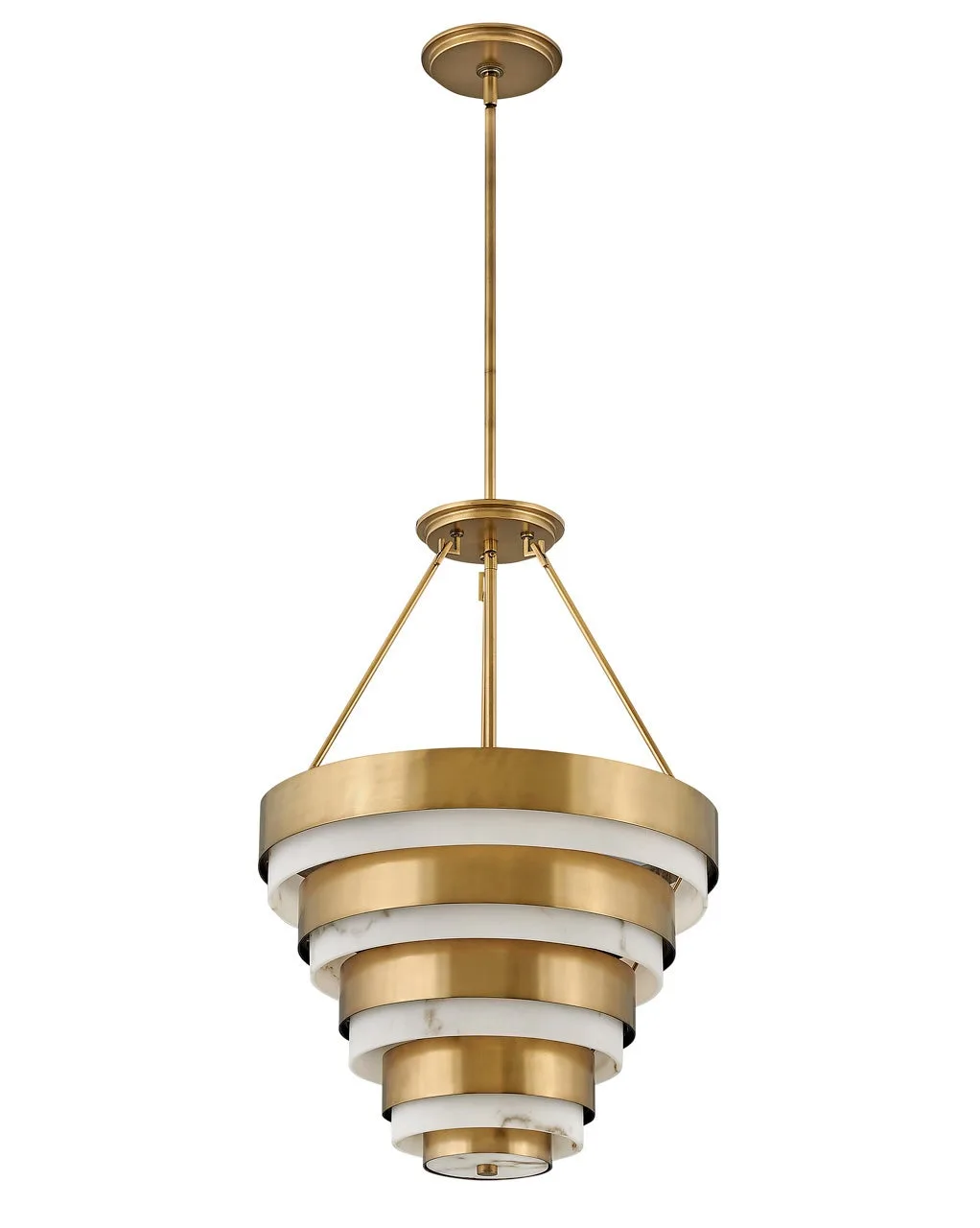 Echelon LED Pendant in Heritage Brass