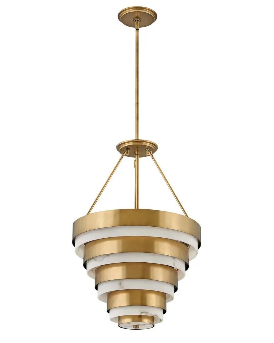 Echelon LED Pendant in Heritage Brass - Image 1
