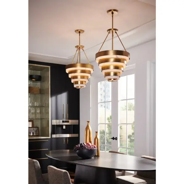 Echelon LED Pendant in Heritage Brass - Image 6