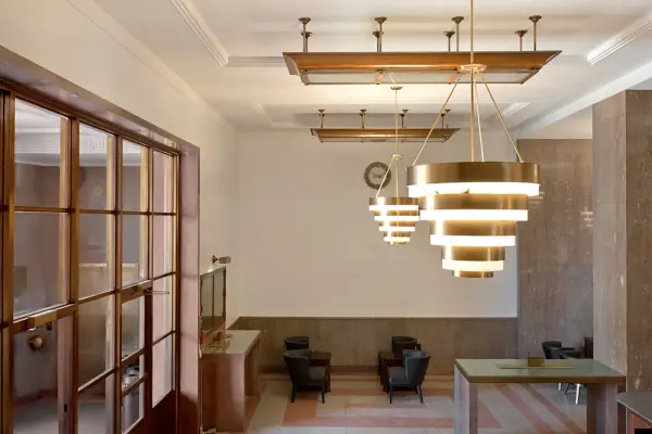 Echelon LED Chandelier in Heritage Brass - Image 3