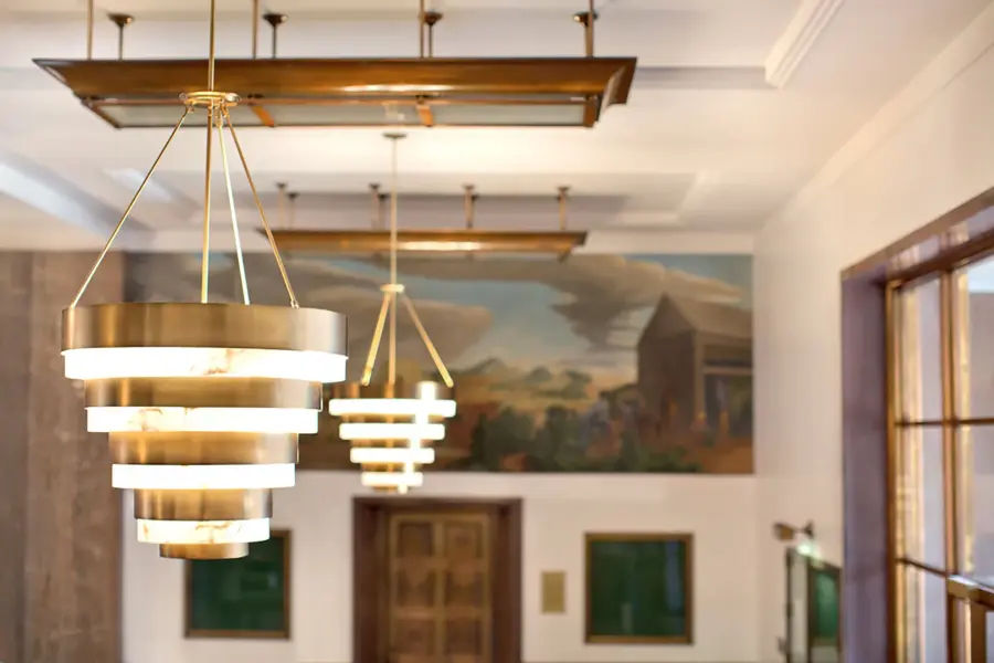 Echelon LED Chandelier in Heritage Brass - Image 4