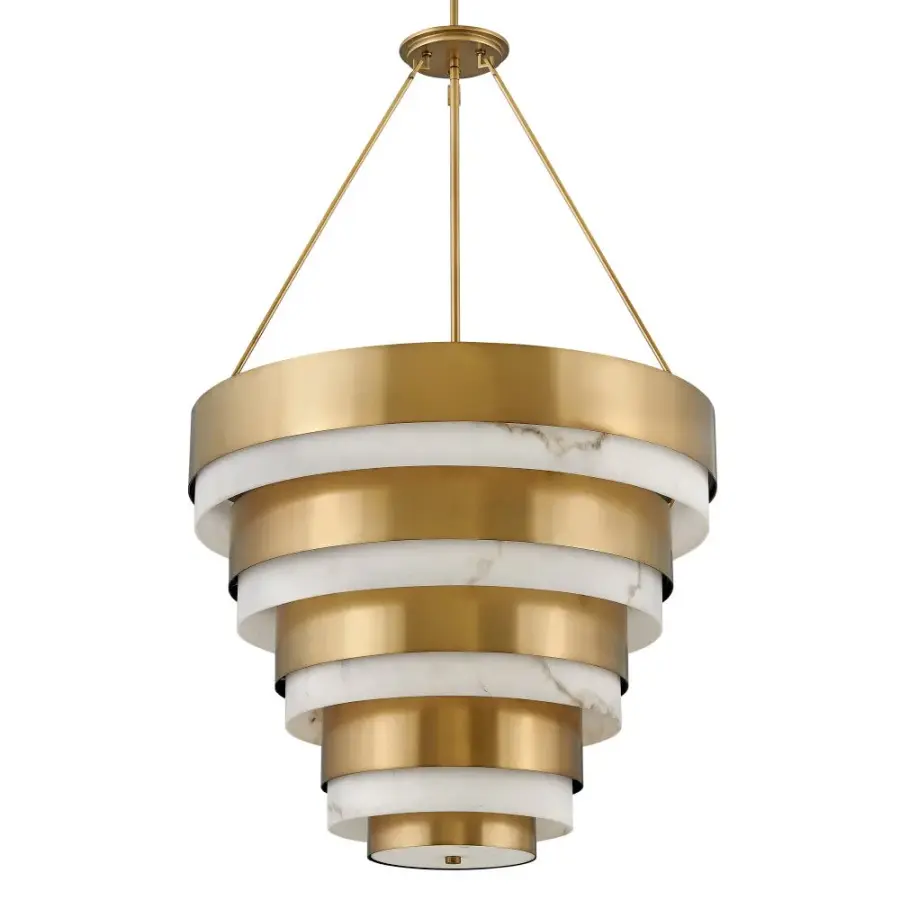 Echelon LED Chandelier in Heritage Brass - Image 5