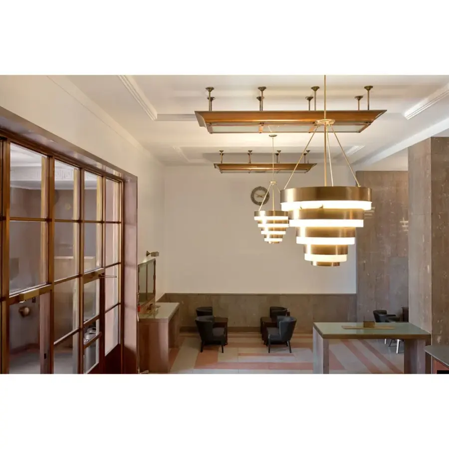 Echelon LED Chandelier in Heritage Brass - Image 8