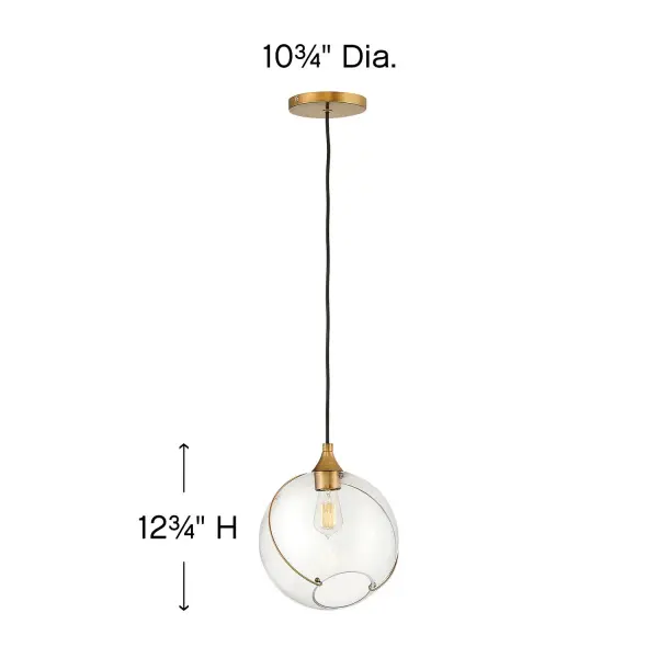 Skye LED Pendant in Heritage Brass - Image 4