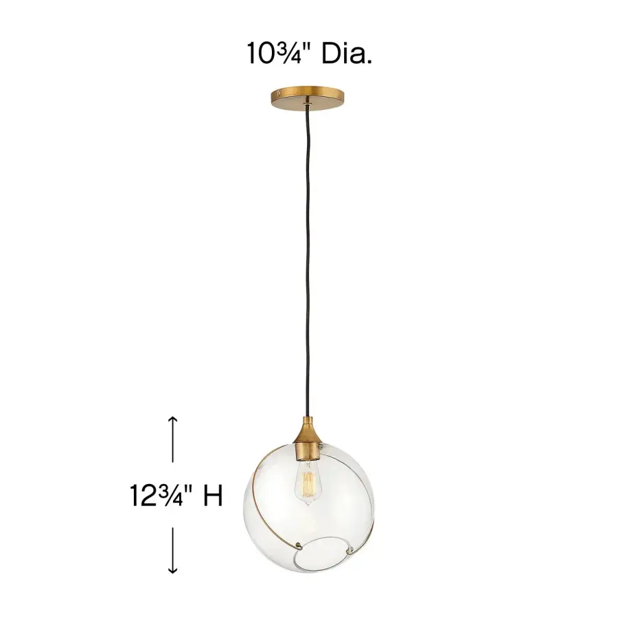 Skye LED Pendant in Heritage Brass - Image 4