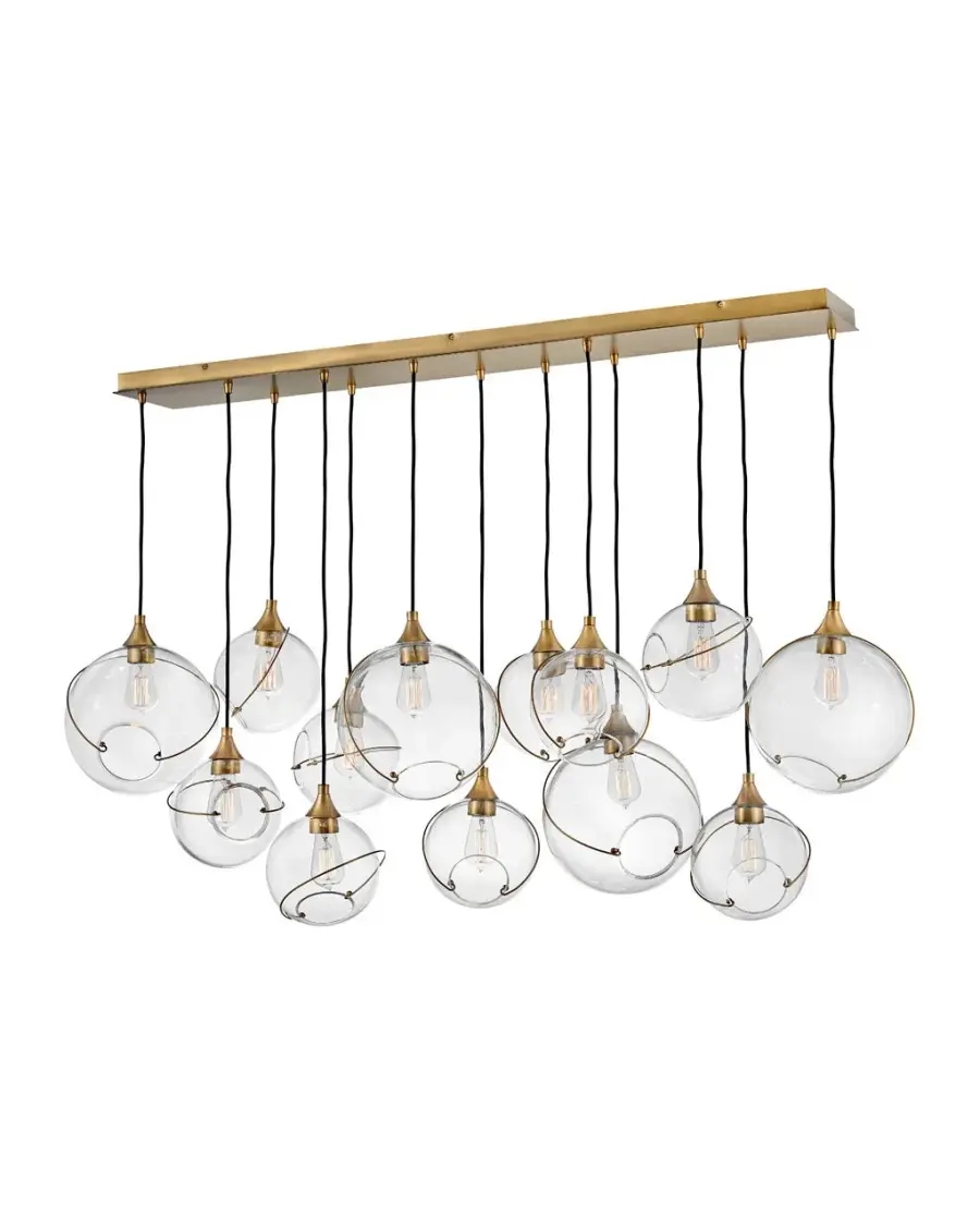 Skye LED Chandelier in Heritage Brass - Image 1
