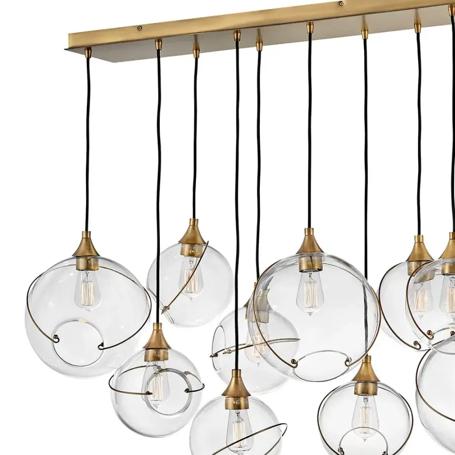 Skye LED Chandelier in Heritage Brass - Image 2