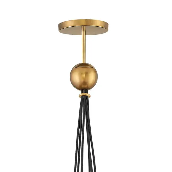 Skye 6-Light LED Chandelier in Heritage Brass - Image 3