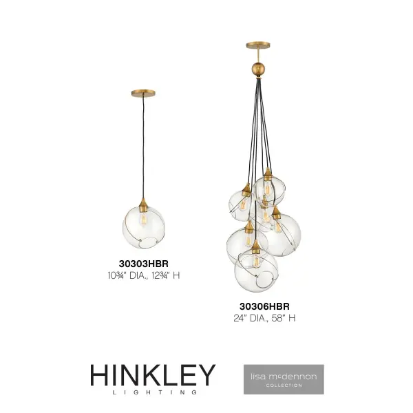 Skye 6-Light LED Chandelier in Heritage Brass - Image 7
