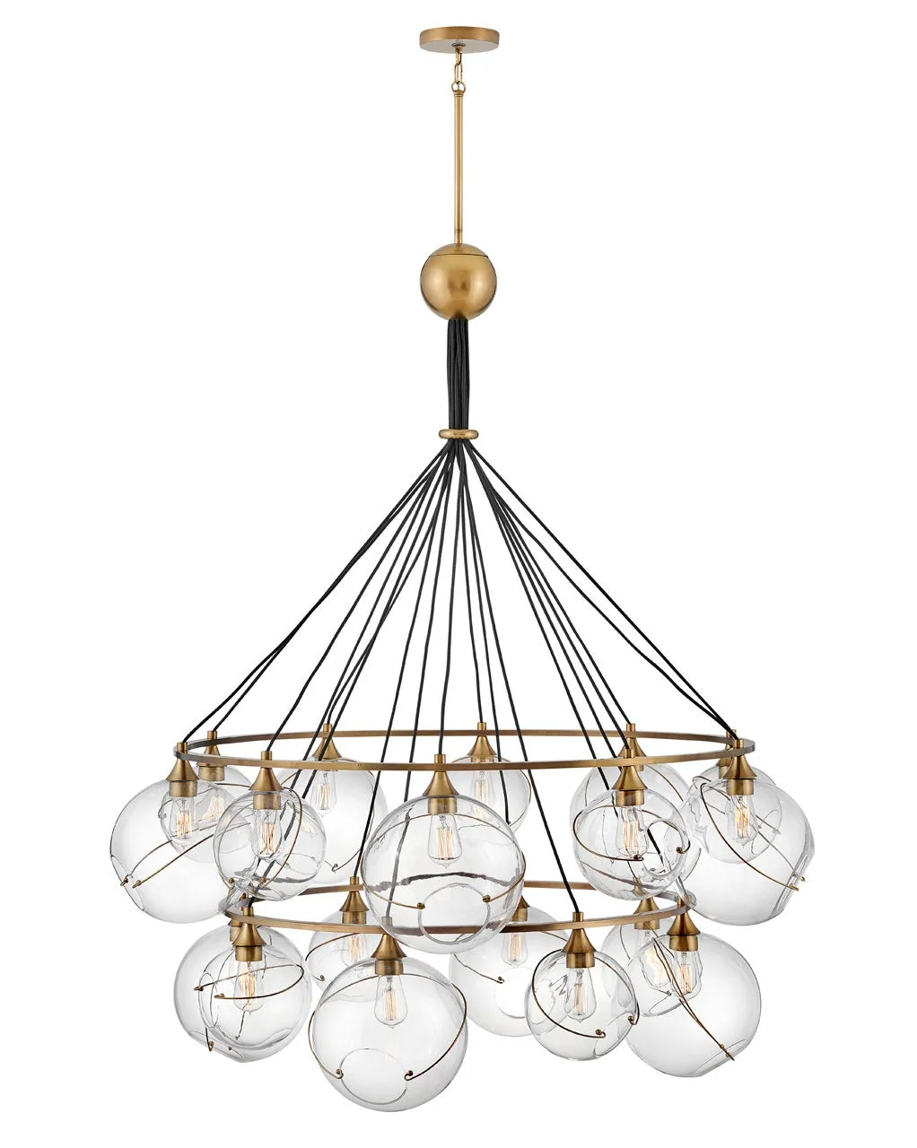 Skye 18-Light LED Chandelier in Heritage Brass