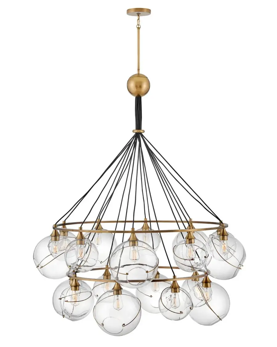 Skye 18-Light LED Chandelier in Heritage Brass - Image 1