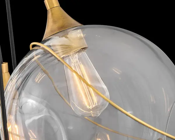 Skye LED Chandelier in Heritage Brass - Image 4