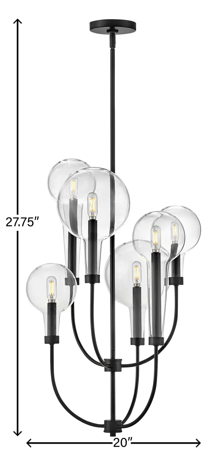 Alchemy 6-Light LED Pendant in Black - Image 2