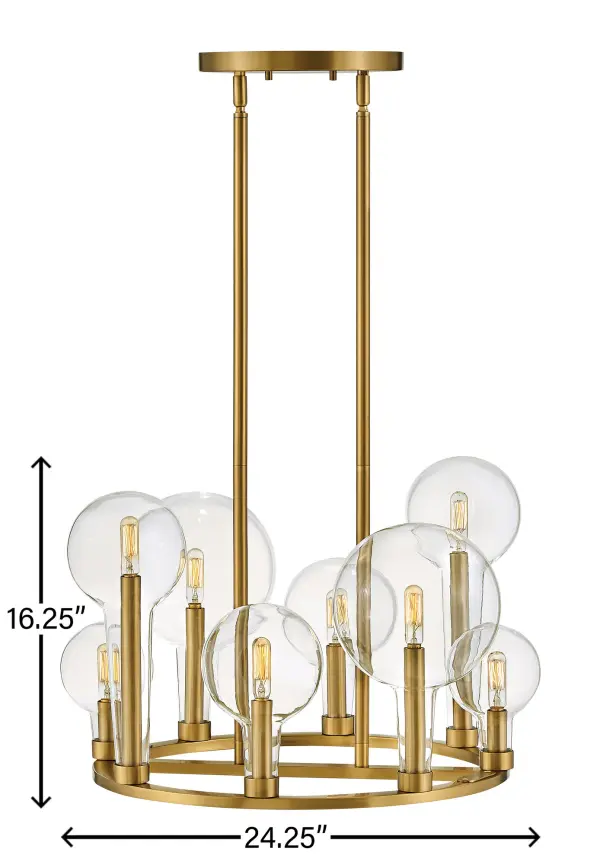 Inspired by the vintage flasks of a chemistry classroom, Alchemy is a unique statement piece. Its tapered globes instantly stand out in a variety of spaces, while the open silhouette enhances its sophisticated edge. - alternate view