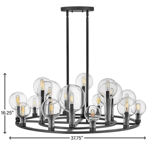 Inspired by the vintage flasks of a chemistry classroom, Alchemy is a unique statement piece. Its tapered globes instantly stand out in a variety of spaces, while the open silhouette enhances its sophisticated edge. - alternate view