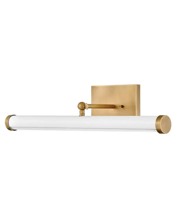 A sophisticated statement to enhance featured décor, Regis accent lighting sets a stylish stage for your aesthetic. Dimmable integrated LEDs provide ideal illumination, complemented by classic finishes and modern, architectural details. - alternate view