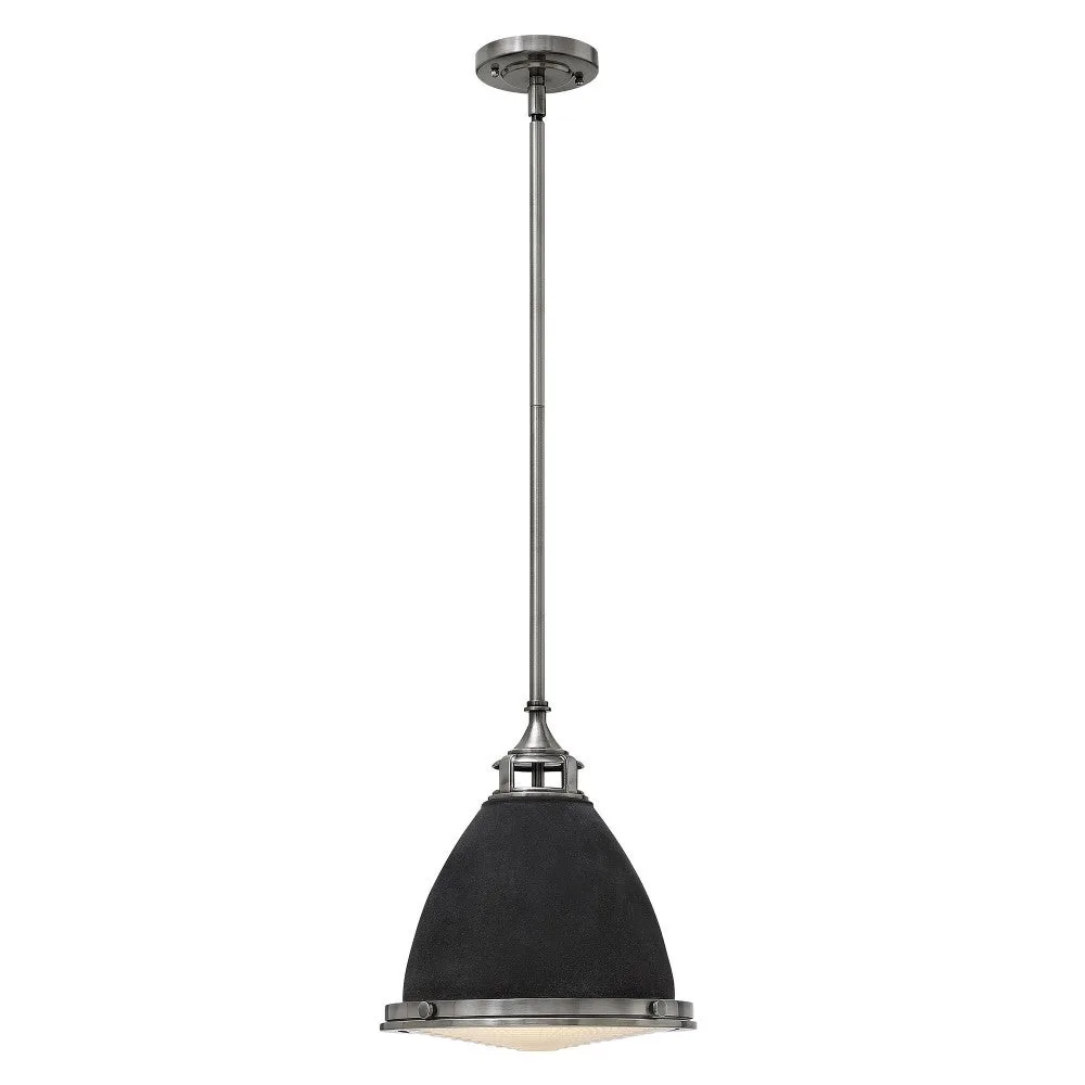 Amelia LED Pendant in Aged Zinc