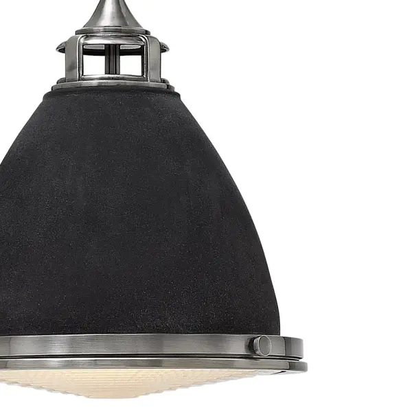 Amelia LED Pendant in Aged Zinc - Image 6