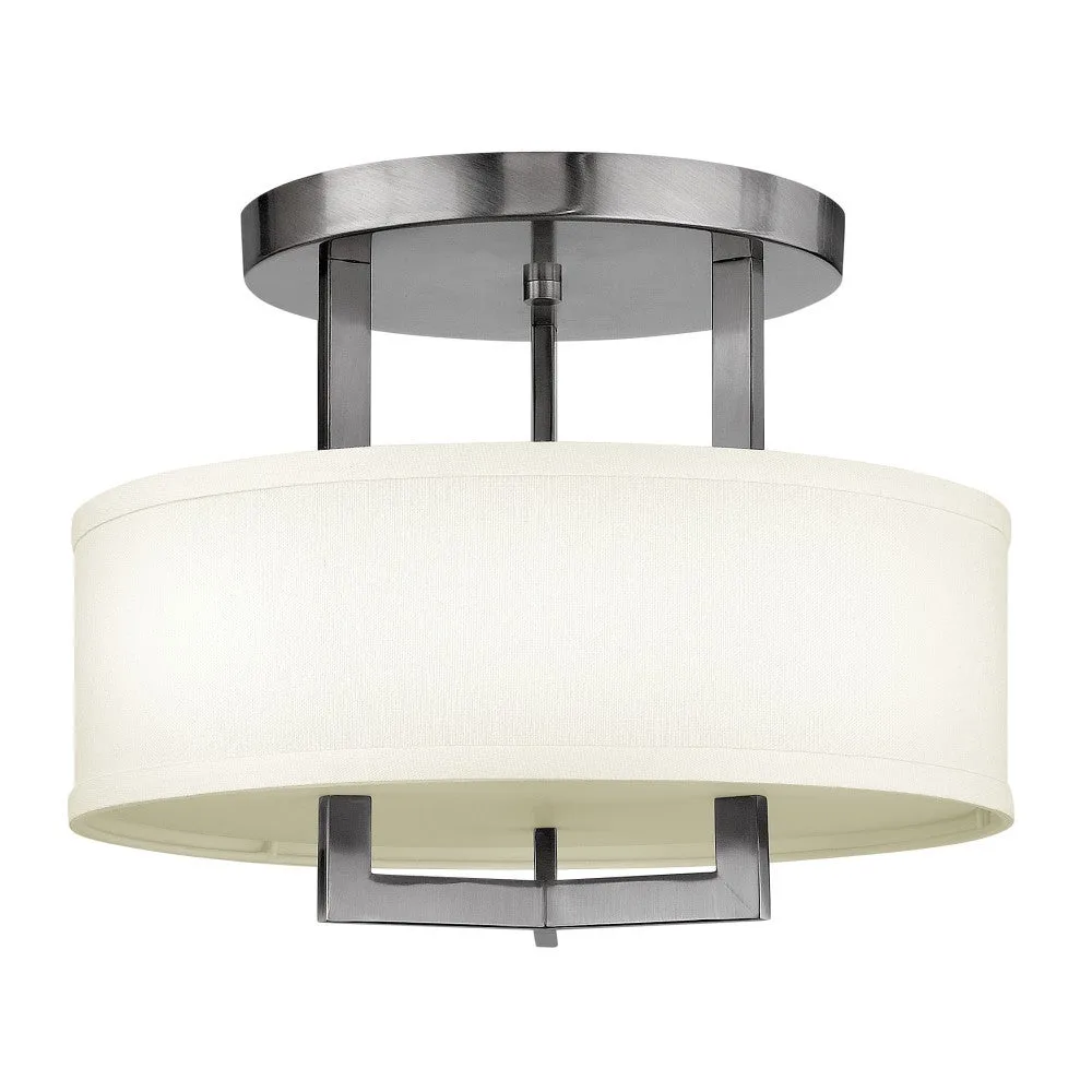 Hampton LED Semi-Flush Mount in Antique Nickel