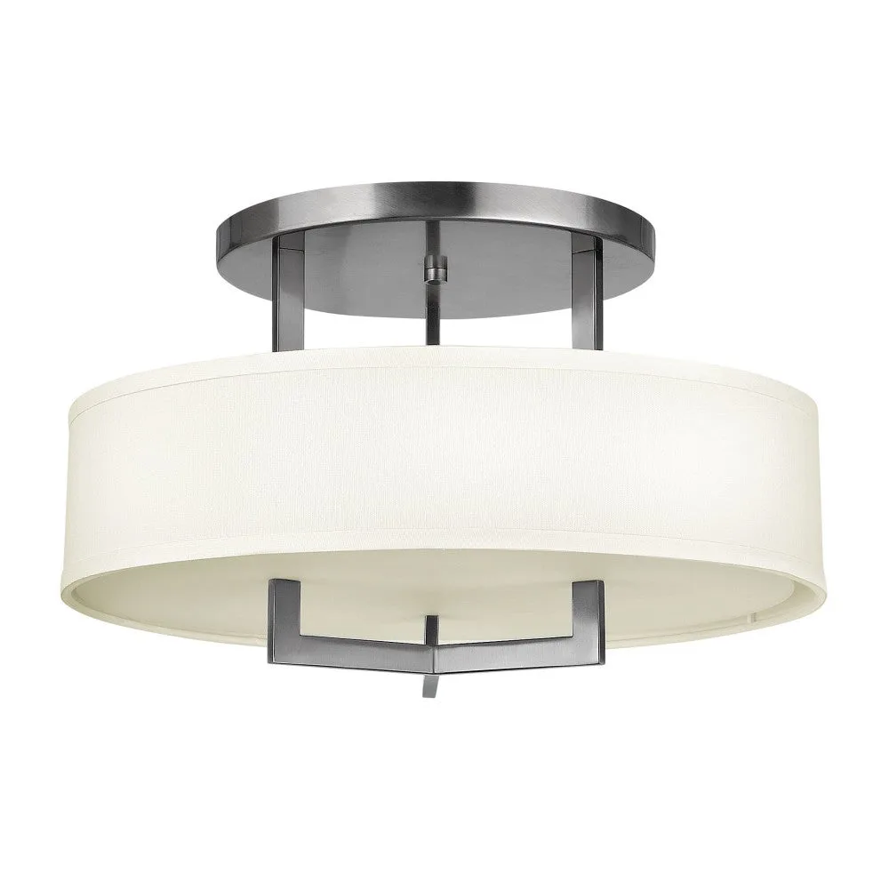 Hampton LED Semi-Flush Mount in Antique Nickel