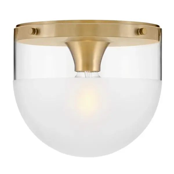 Beck LED Flush Mount in Lacquered Brass - Image 1