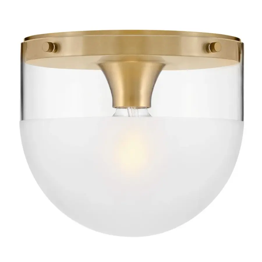 Beck LED Flush Mount in Lacquered Brass - Image 1