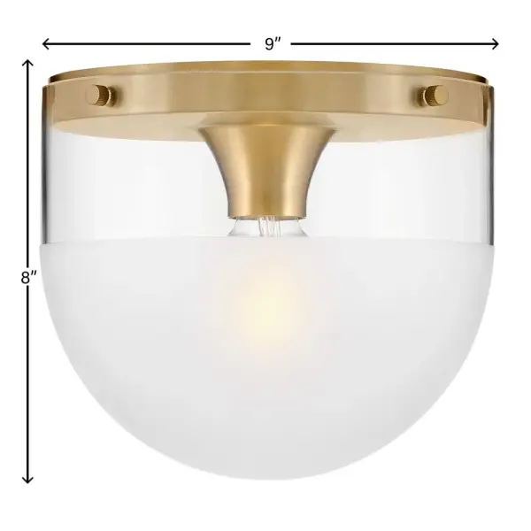 Beck LED Flush Mount in Lacquered Brass - Image 5