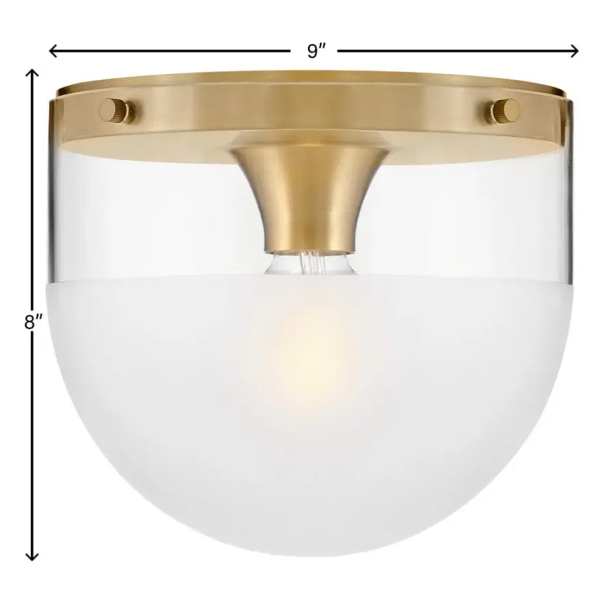 Beck LED Flush Mount in Lacquered Brass - Image 5