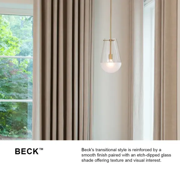 Beck LED Flush Mount in Lacquered Brass - Image 6