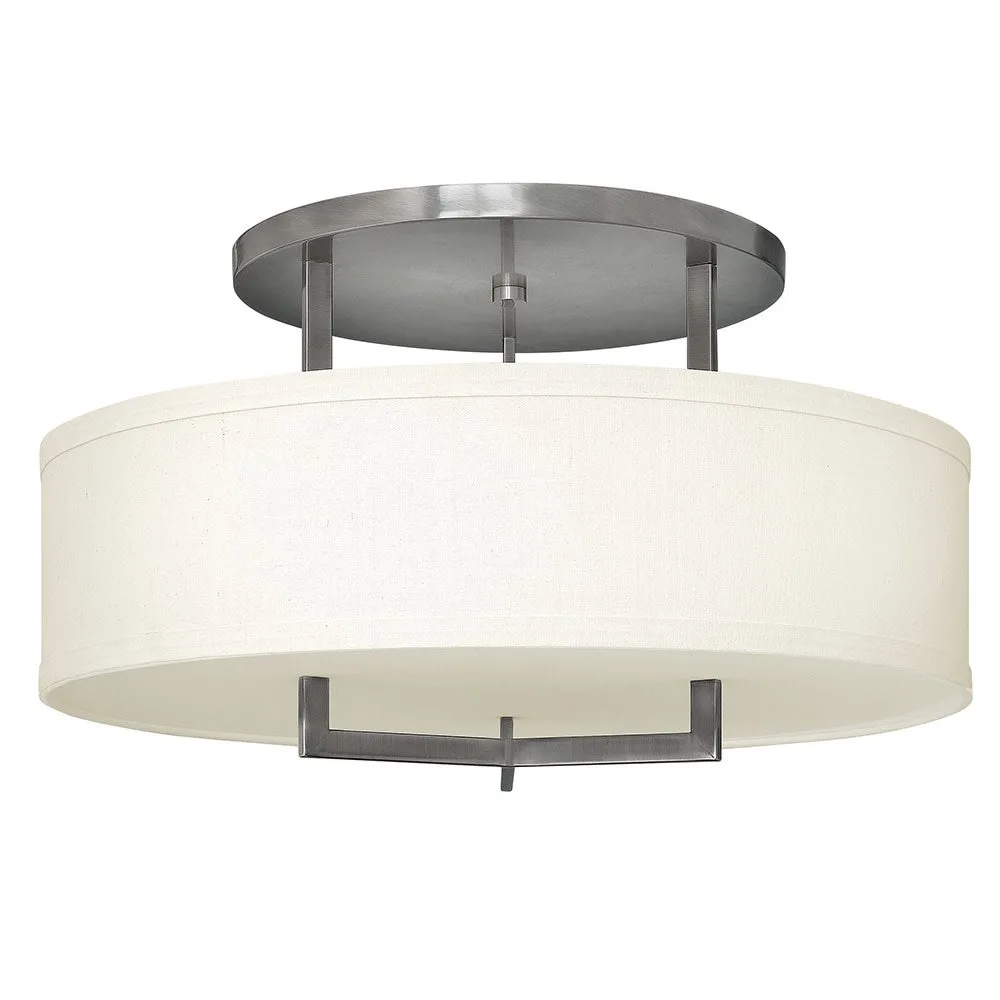 Hampton LED Semi-Flush Mount in Antique Nickel