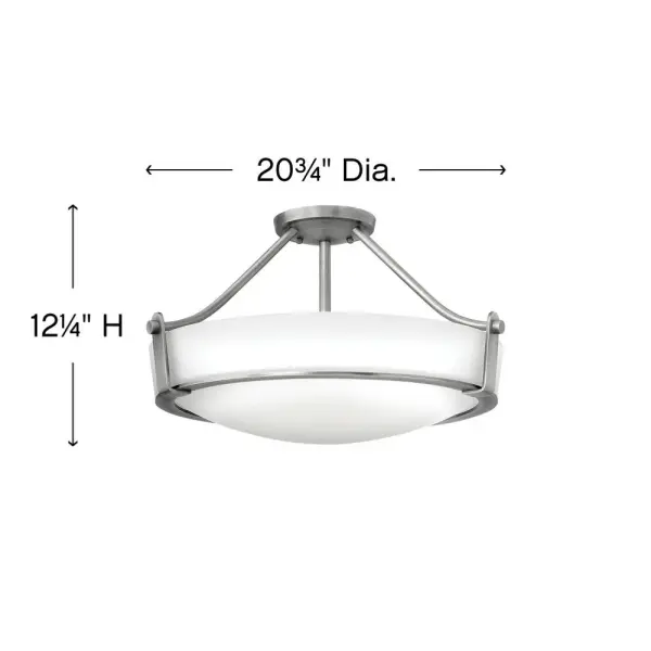 Hathaway’s striking design features a bold shade held in place by three intersecting, floating arms with unique forged uprights and ring detail for a modern style. Available in Heritage Brass with etched glass, Olde Bronze with etched glass, Olde Bronze with etched amber glass and Antique Nickel with etched glass. - alternate view