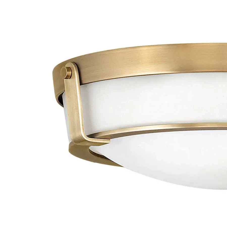 Hathaway LED Flush Mount in Heritage Brass - Image 1