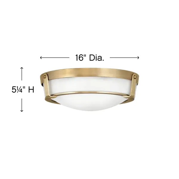 Hathaway LED Flush Mount in Heritage Brass - Image 3