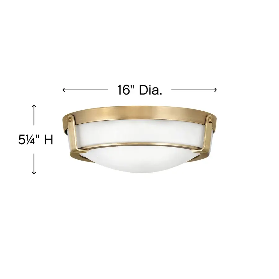 Hathaway LED Flush Mount in Heritage Brass - Image 3