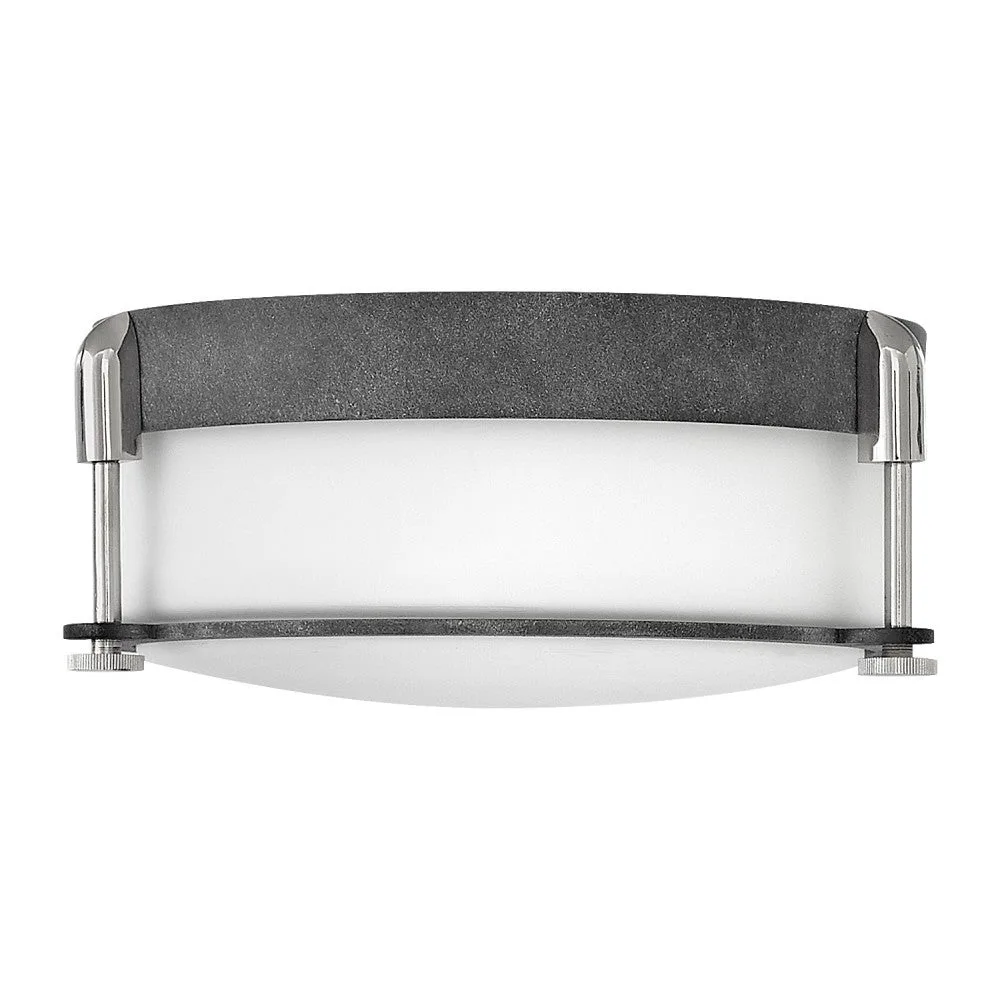 Colbin LED Flush Mount in Aged Zinc