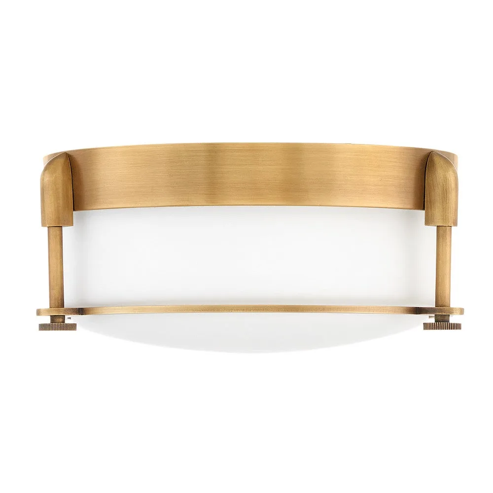 Colbin LED Flush Mount in Heritage Brass