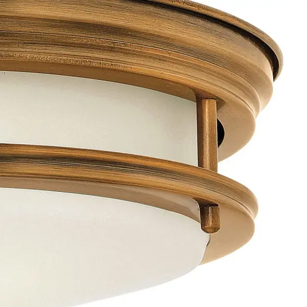 Hadley is a retro-styled collection available in four classic finish options: Antique Nickel, Brushed Bronze, Chrome and Oil Rubbed Bronze. The etched opal or clear one piece glass shade features a slim design that will complement a variety of decors. - alternate view