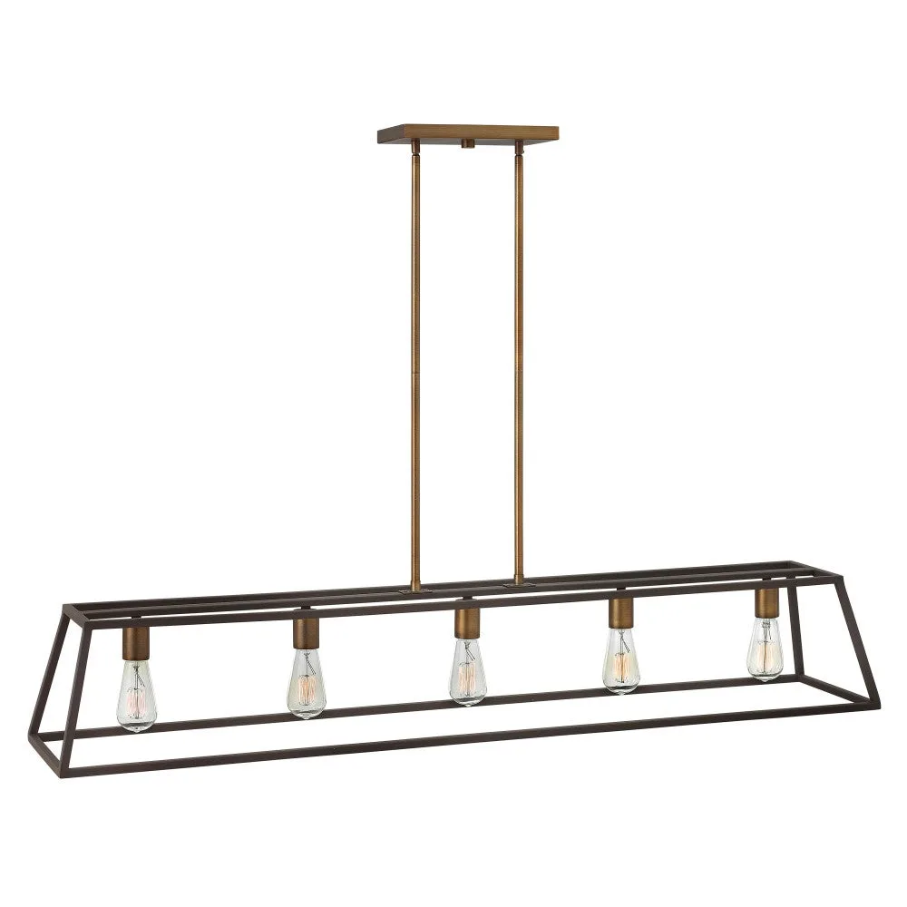 Fulton LED Linear Chandelier in Bronze
