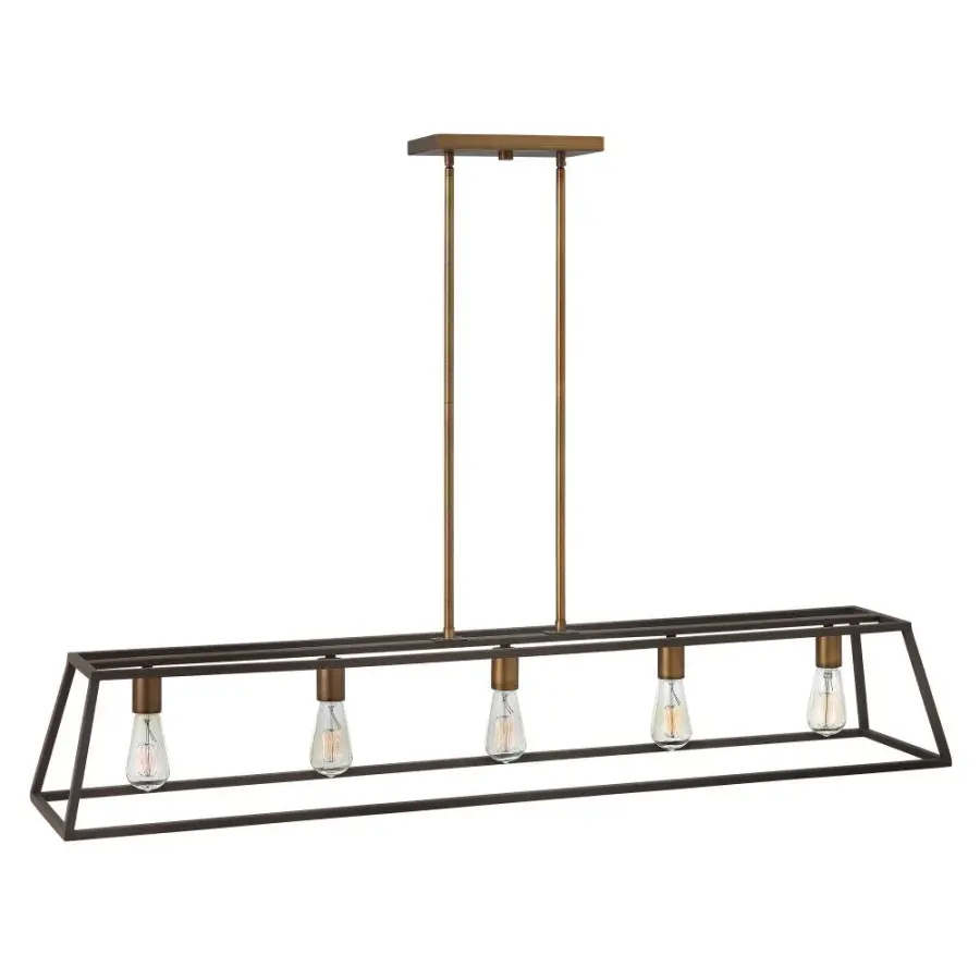 Fulton LED Linear Chandelier in Bronze - Image 1