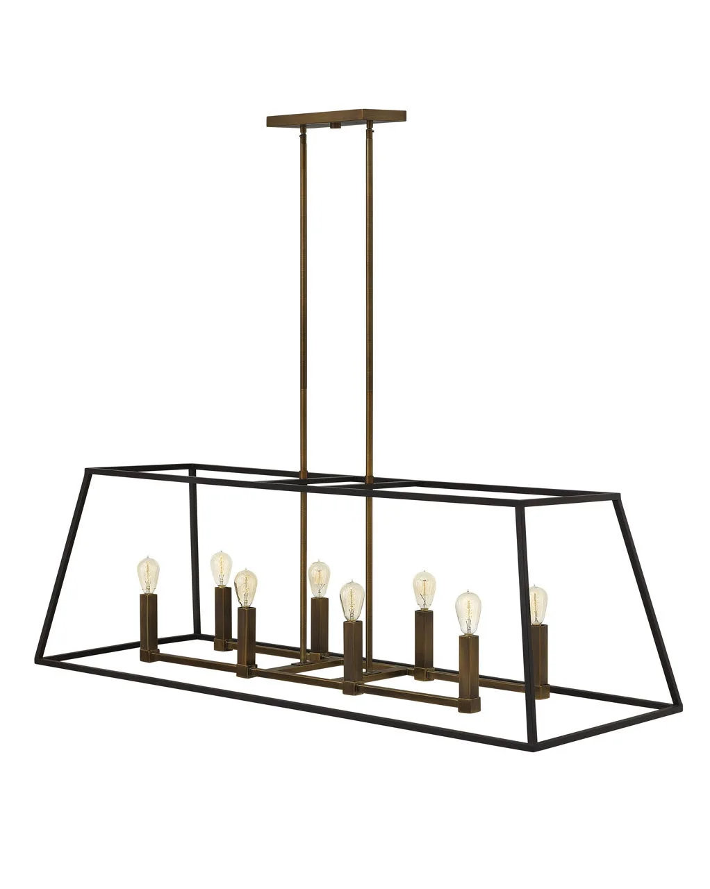 Fulton 8-Light LED Linear Pendant in Bronze