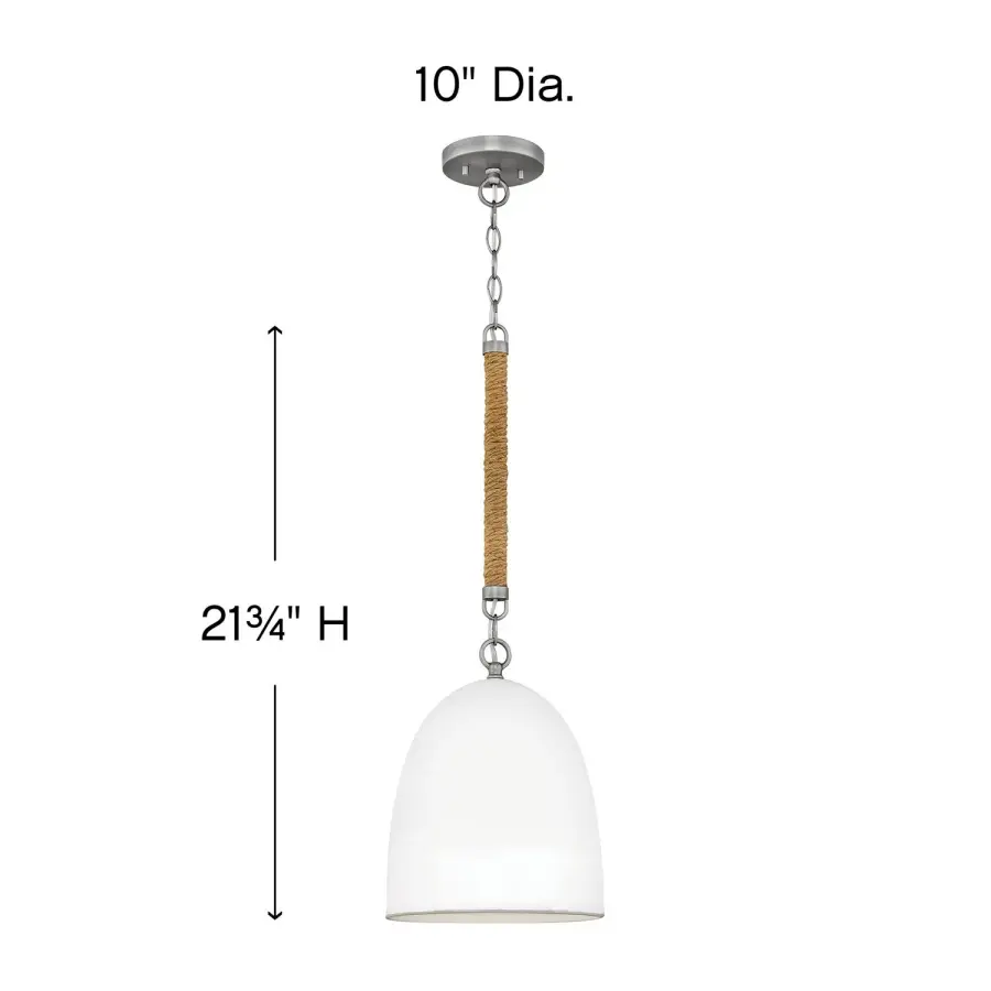 Nash LED Pendant in Antique Nickel - Image 5