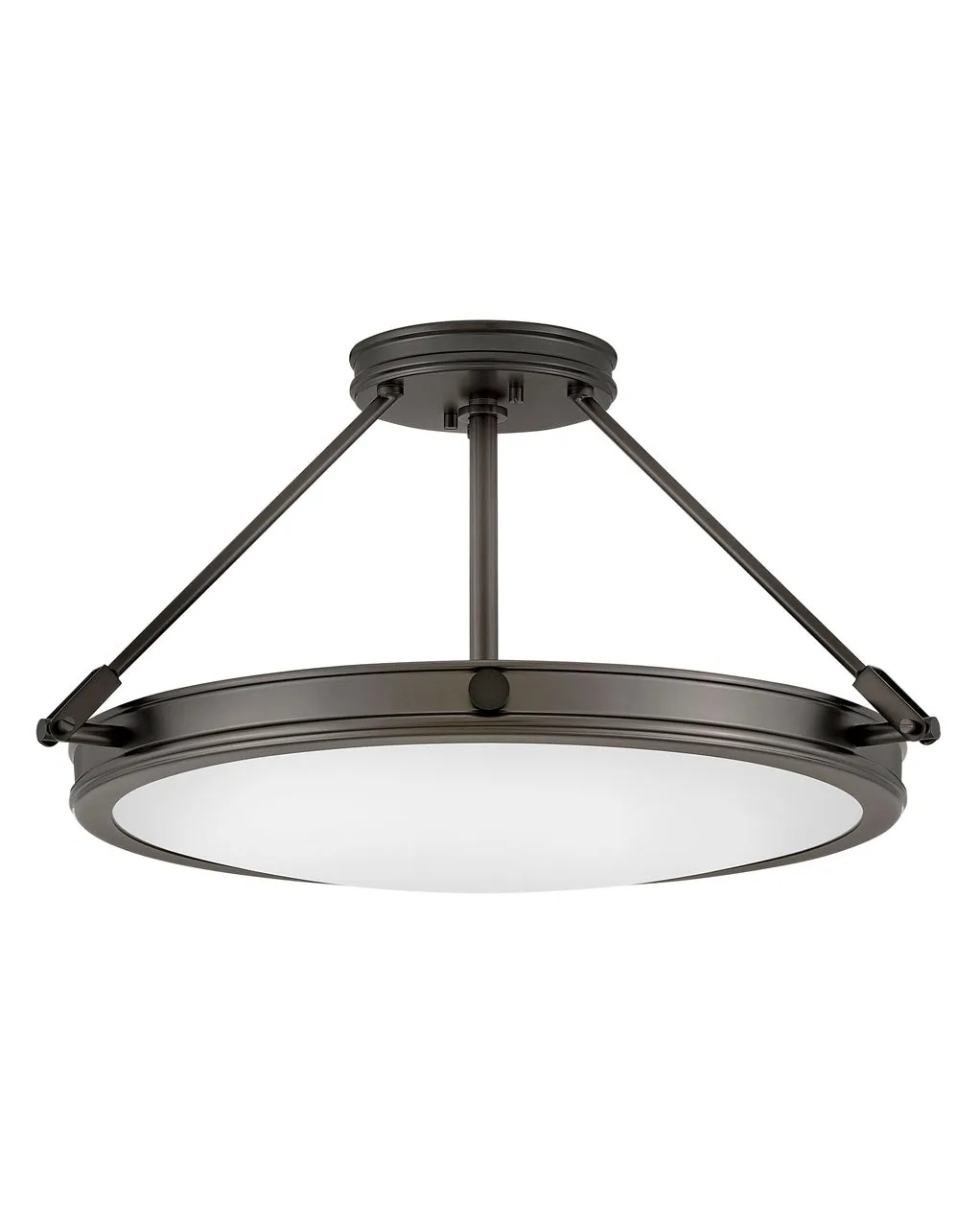 Collier LED Semi-Flush Mount in Black Oxide